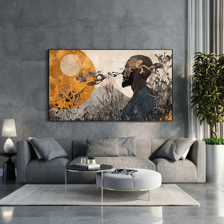 Muted Botanical Framed Canvas Wall Art