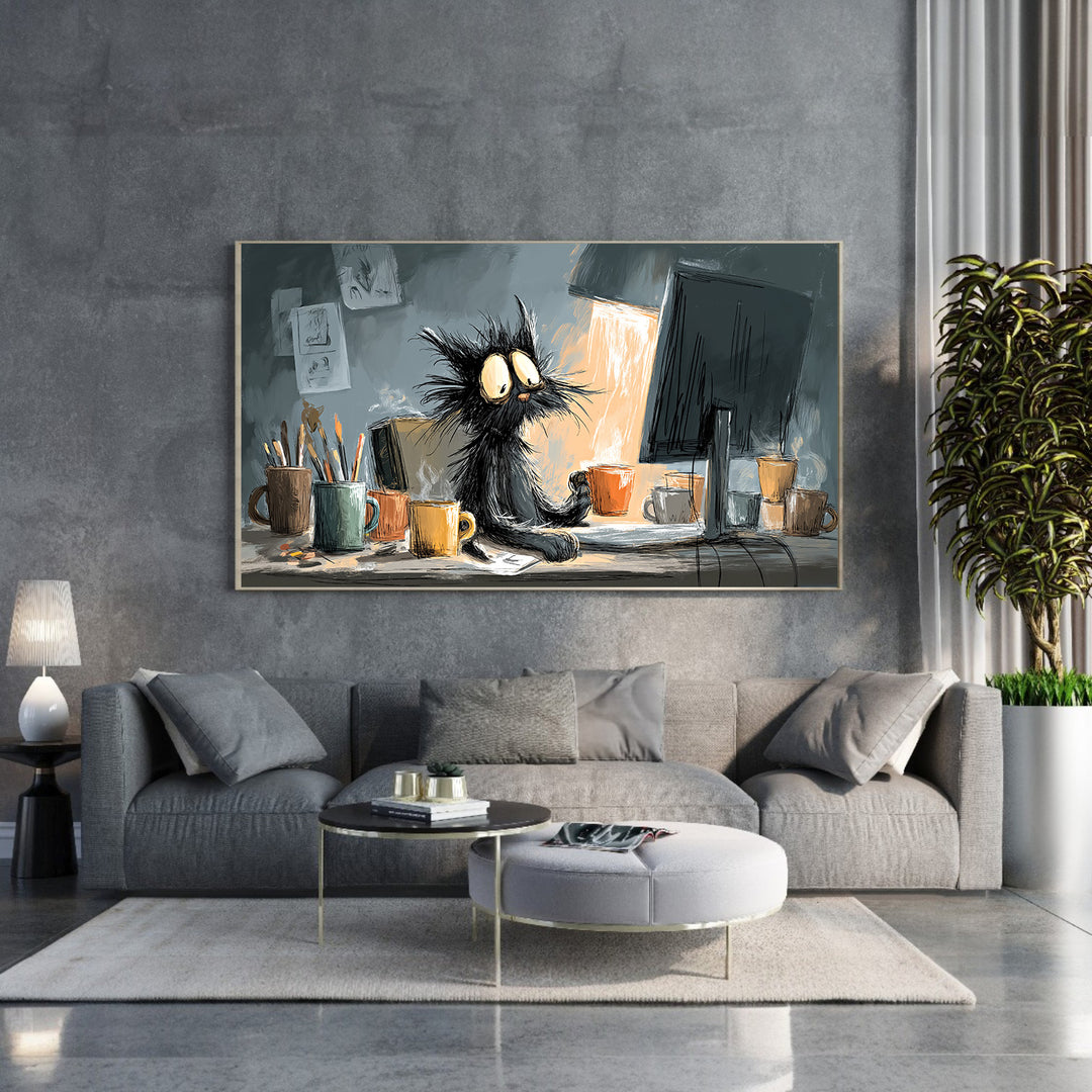 Botanical leaf framed canvas wall art for stylish home decor