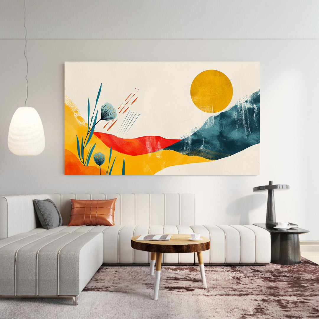 Modern Leaf Framed Canvas Wall Art