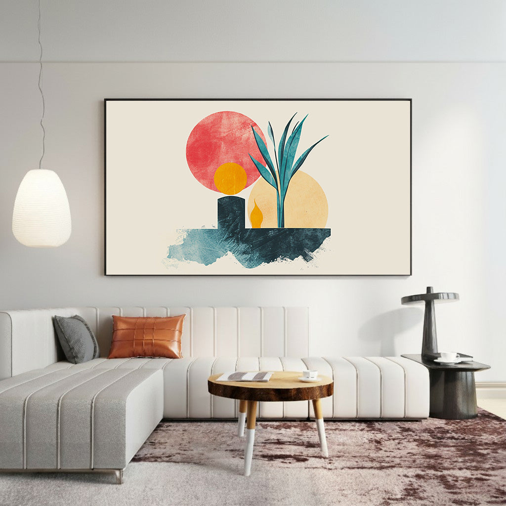 Natural Botanical Framed Canvas Wall Art