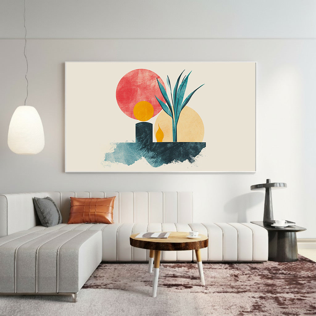 Natural Botanical Framed Canvas Wall Art