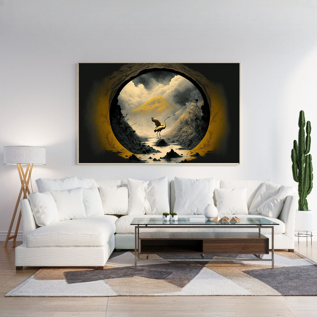 Soft botanical framed canvas wall art for modern home decor