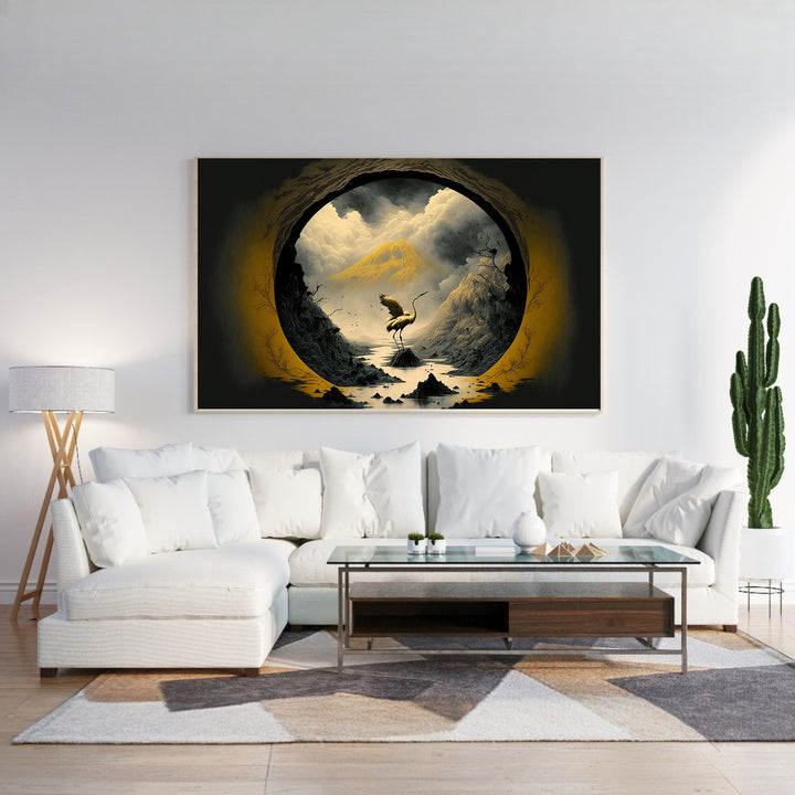 Soft botanical framed canvas wall art for modern home decor