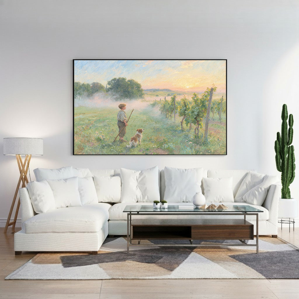 Minimal Botanical Framed Canvas Wall Art
