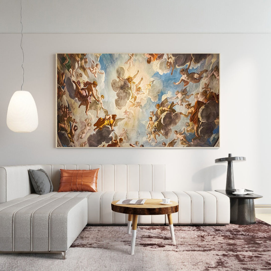 Modern botanical framed canvas wall art for stylish home decor