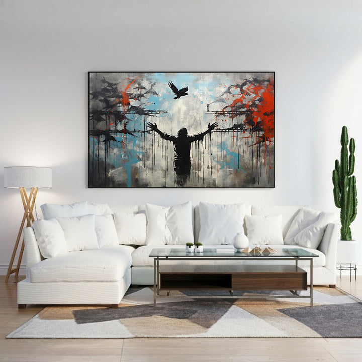 Modern Botanical Framed Canvas Wall Art
