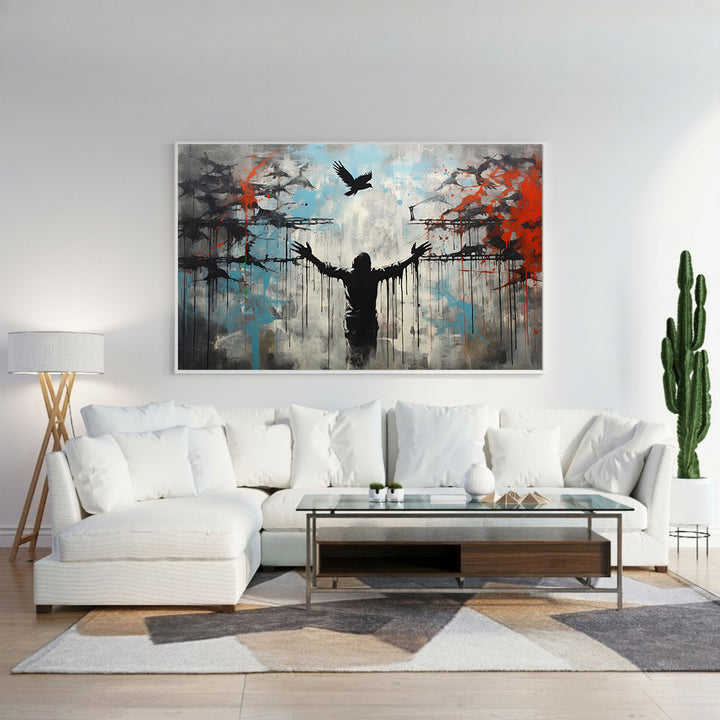 Modern Botanical Framed Canvas Wall Art