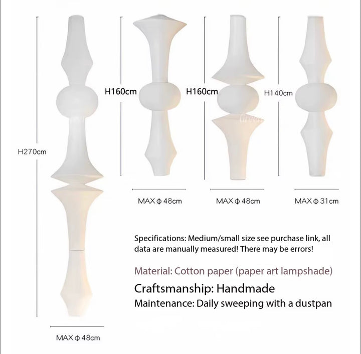 Sculptural Warm White Paper Pendant Light