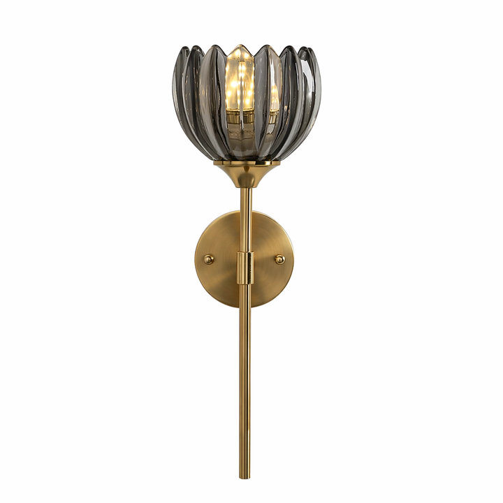 Brass Glass Wall Sconce