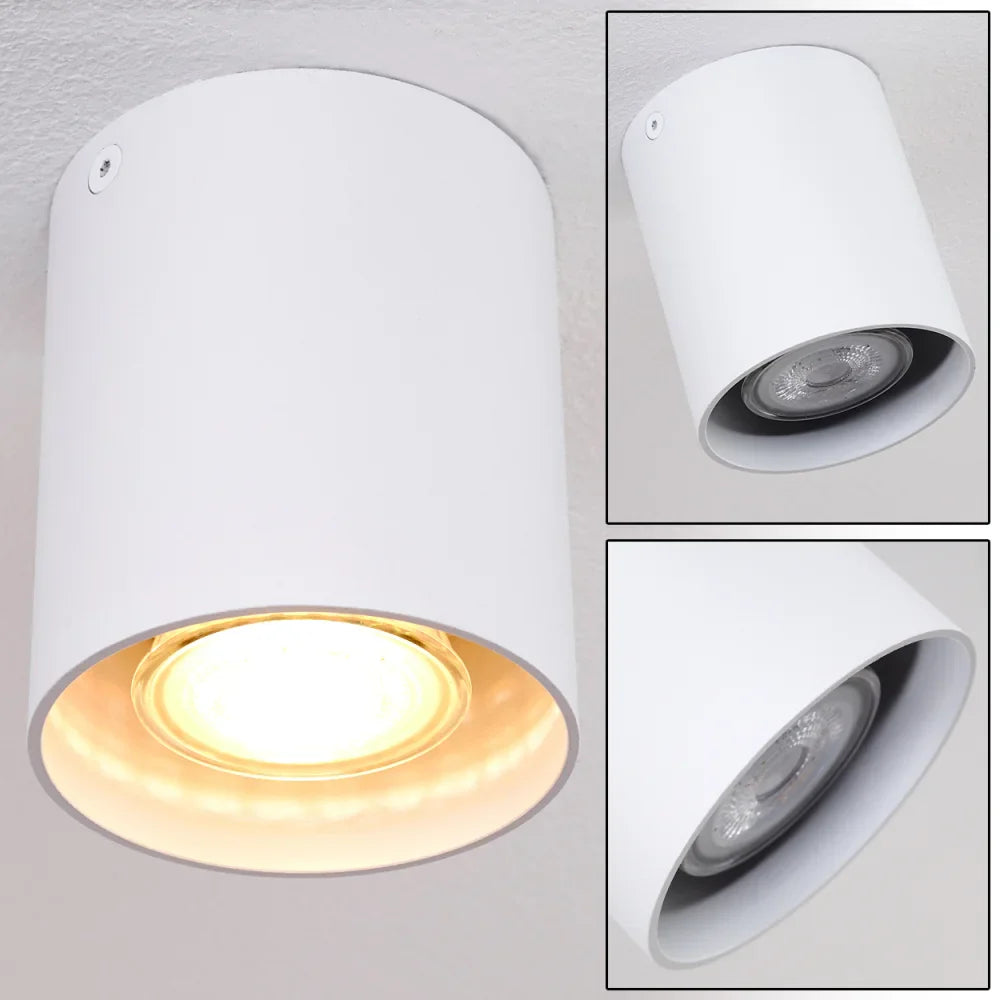 Modern White Cylinder Ceiling Spotlight