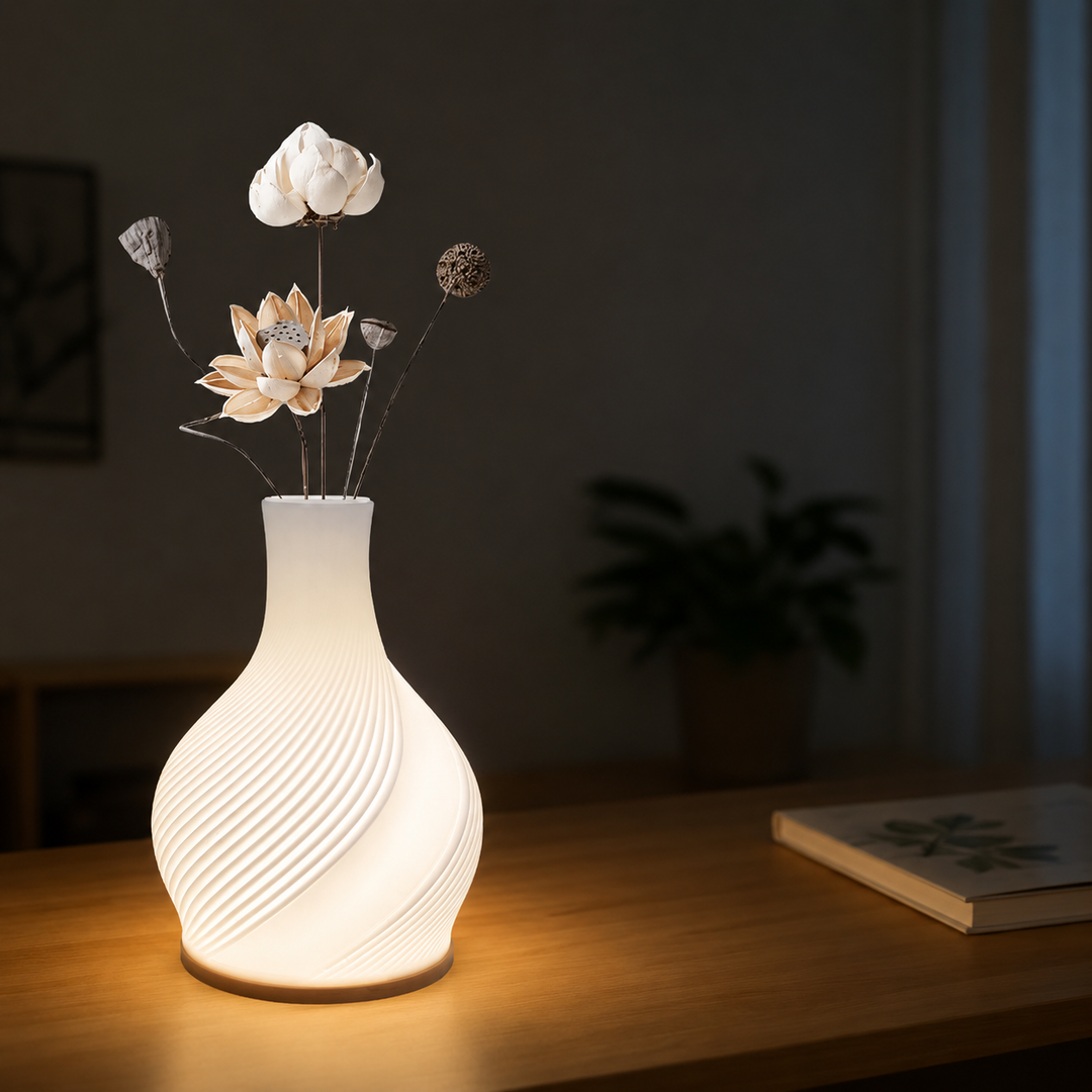 Spiral Glow Vase Lamp (USB)