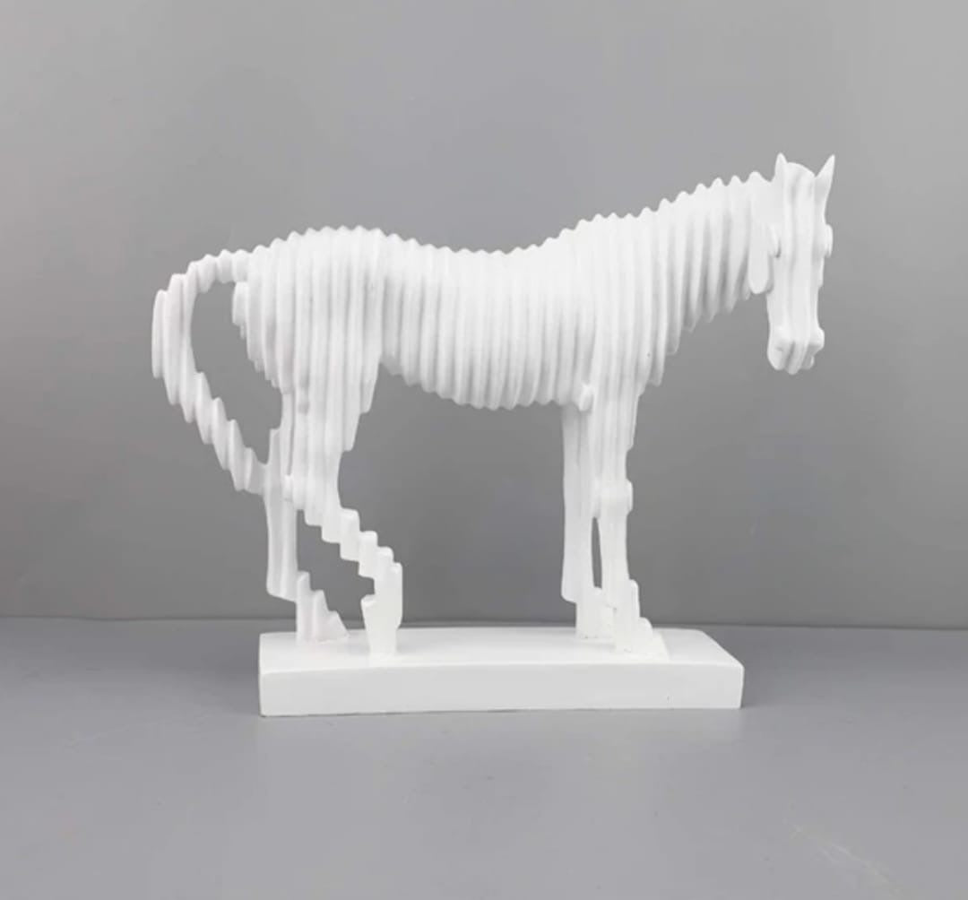 Modern Layered Horse Sculpture