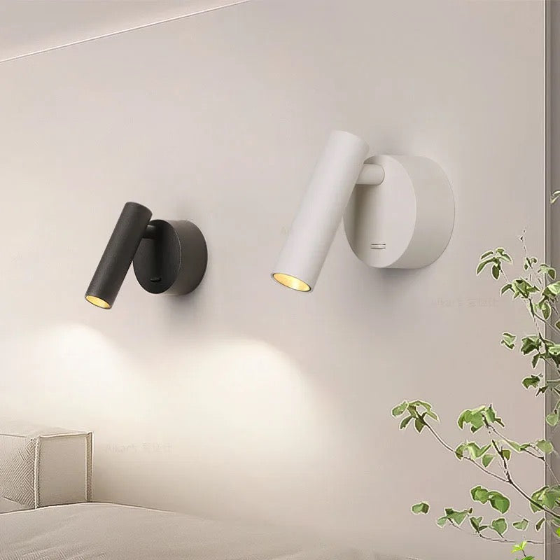 Modern Black Wall Sconce for Bedroom or Living Room