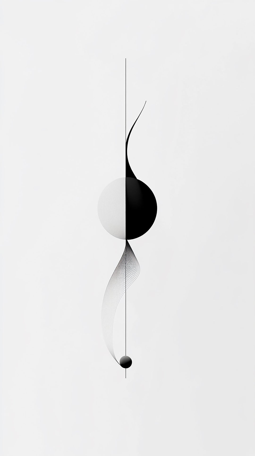 Wadi Home abstract geometric wall art in black and white, featuring minimalist lines and shapes. Modern art for living room or office.
