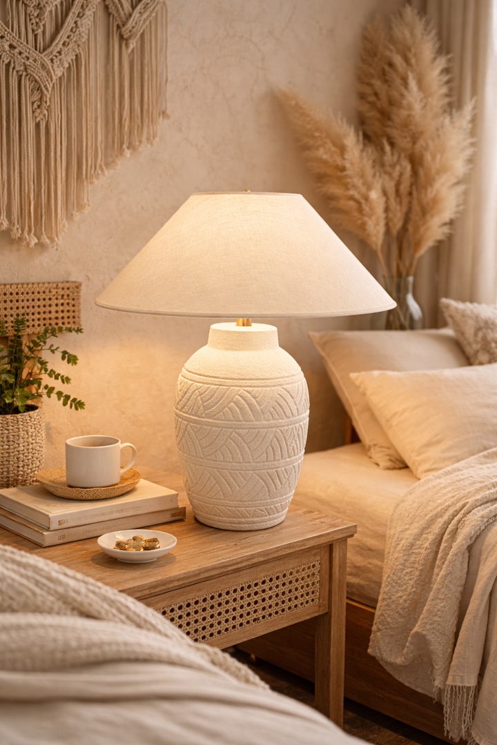 Coastal Textured Ceramic Table Lamp