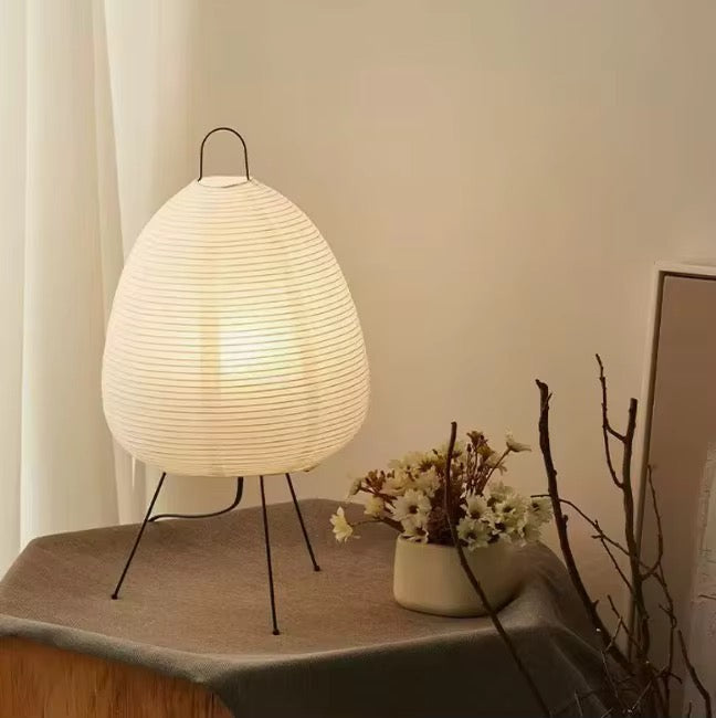 Round Warm White Paper Lantern Table Lamp