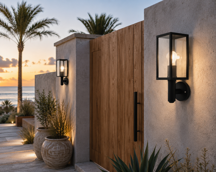 Glass Frame Outdoor Wall Lantern