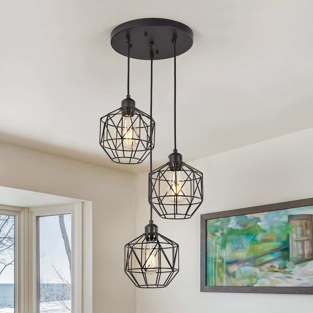 Geometric Cage Pendant Light