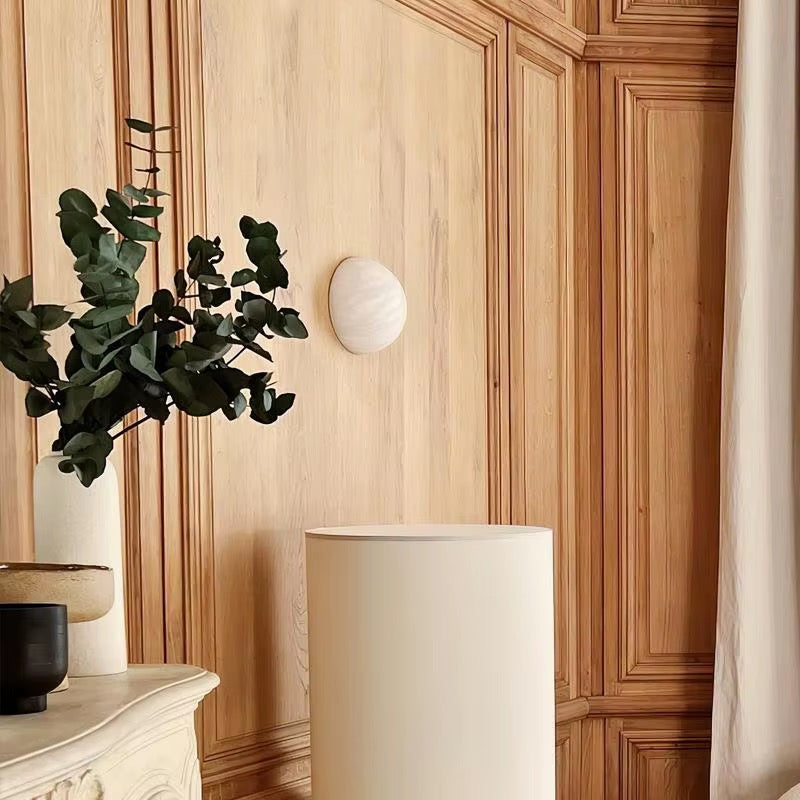 Minimal Spanish Alabaster Wall Sconce