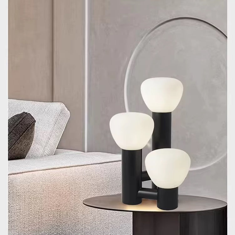 Sculptural Three-Globe Table Lamp
