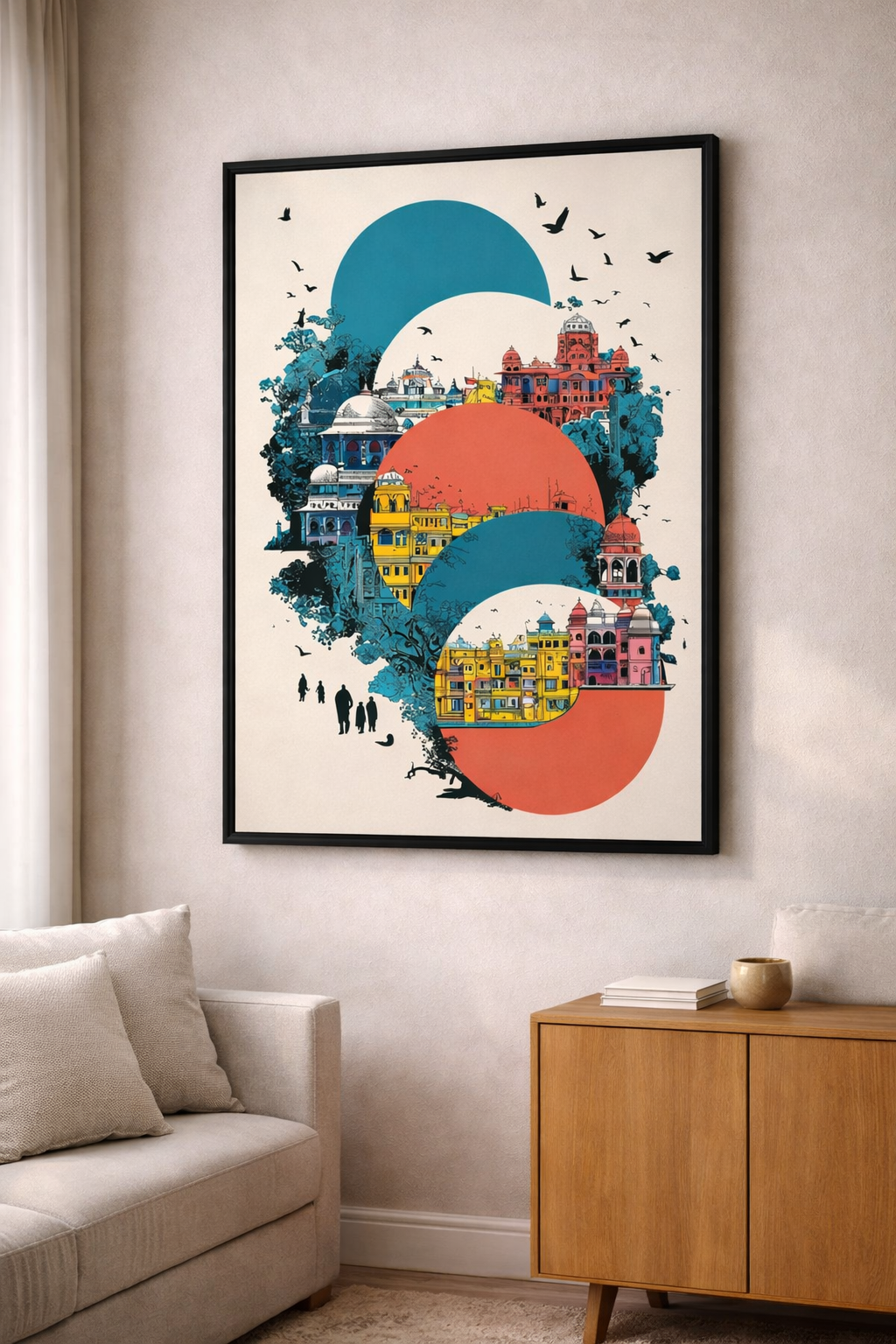 Abstract Heritage City Canvas Art