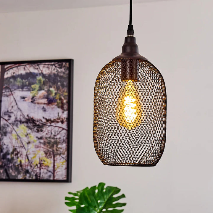 Industrial Cage Pendant Light