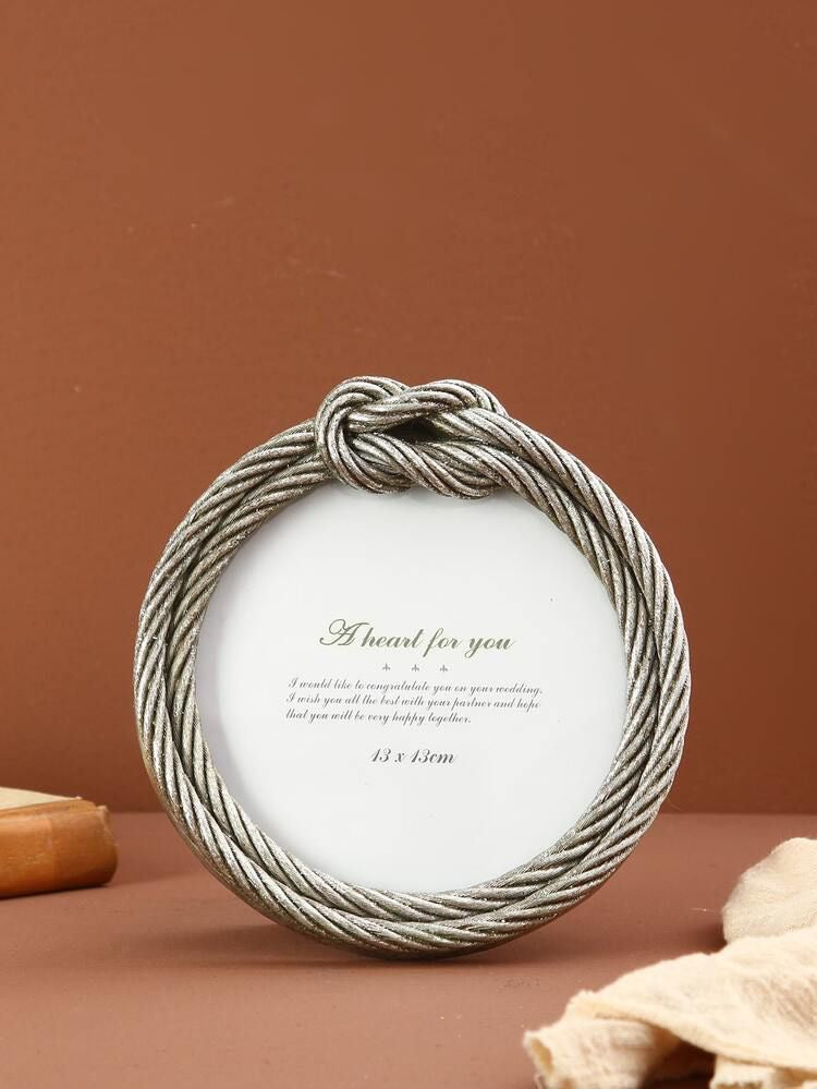 Round & rectangle Silve Rope Photo Frame
