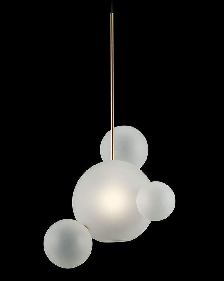 Modern Frosted Glass Globe Pendant Light Cluster