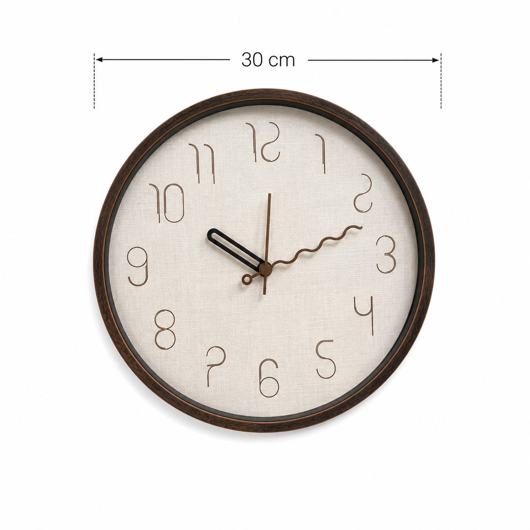 Dark Wood Coastal Wall Clock
