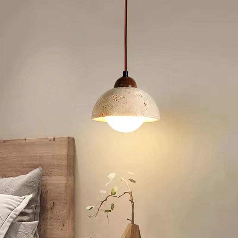 Half Dome Travertine Pendant