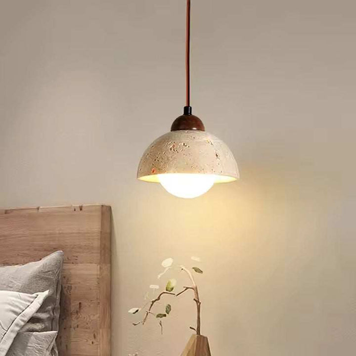 Half Dome Travertine Pendant