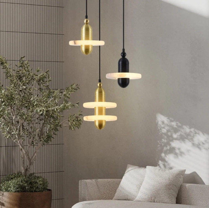 Modern Pendant Lights with Brass  Finish