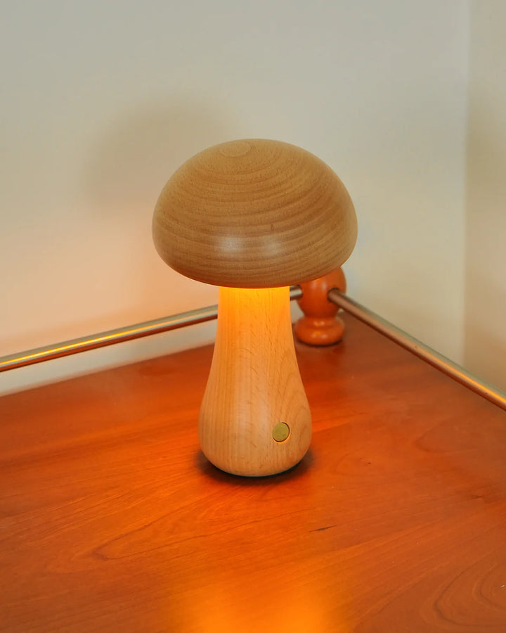 Wooden Rechargeable Table Lamp