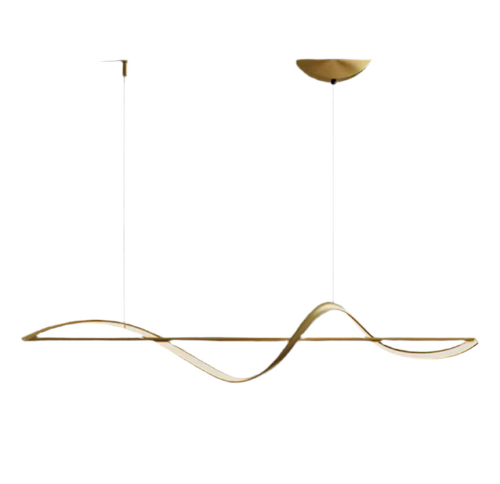 Modern Wave Gold Pendant Light