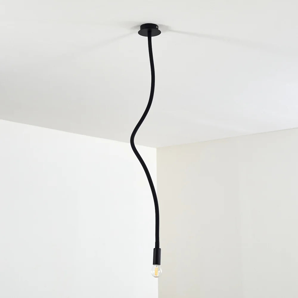 Modern Black Spiral Ceiling Light