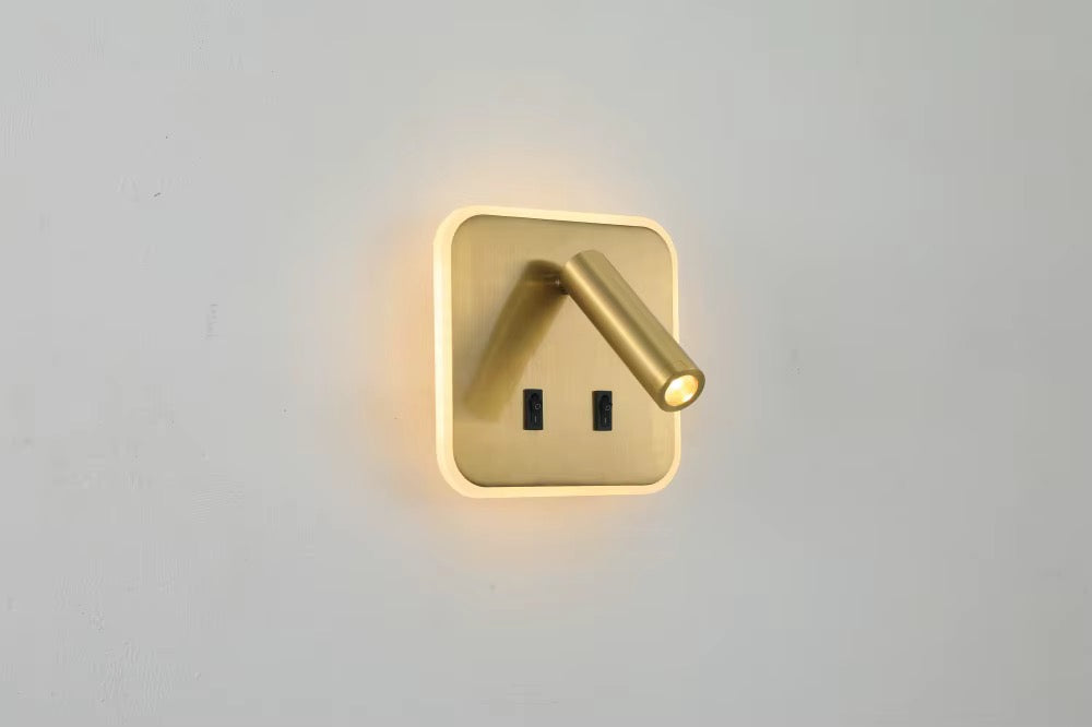 Modern Black Adjustable Wall Spotlight