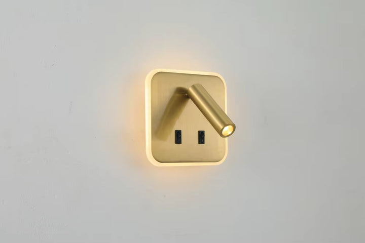 Modern Black Adjustable Wall Spotlight