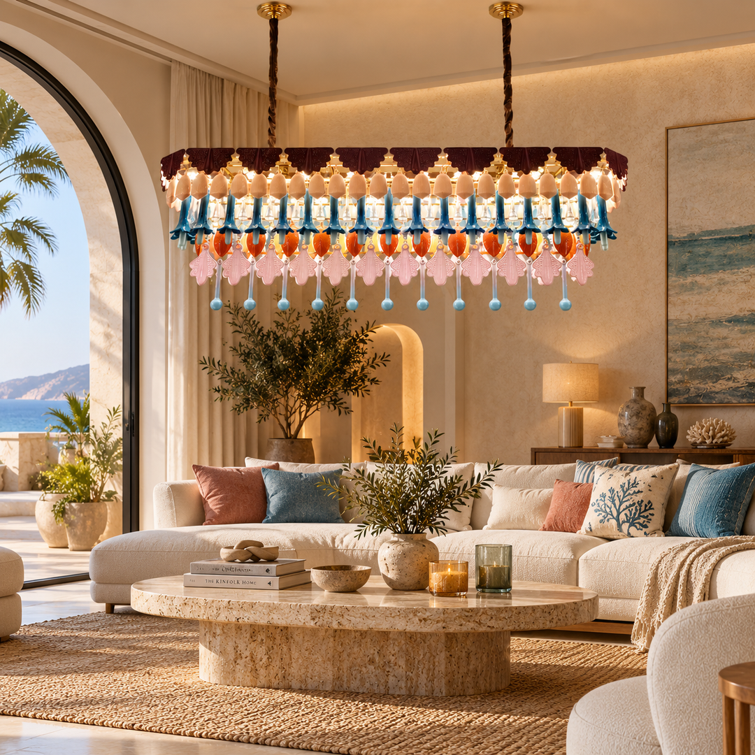 Bohemian Ceramic Tassel Chandelier