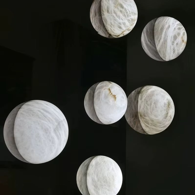 Minimal Spanish Alabaster Wall Sconce