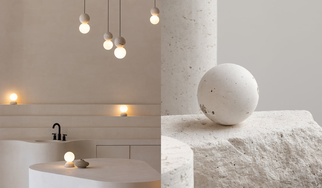 Modern Sculptural Pendant Light with Concrete Finish