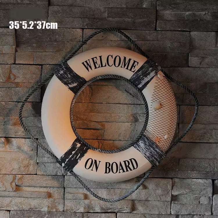 Life Ring Decor Navy Blue