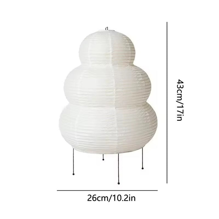 Sculptural White Paper Lantern Floor Lamp