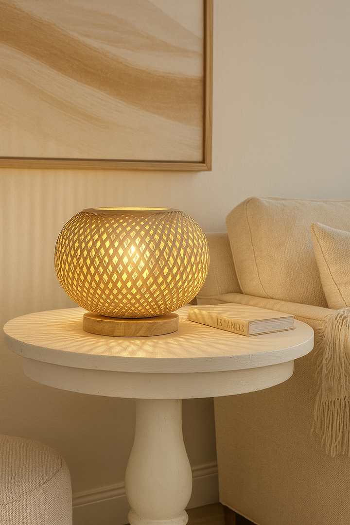 Rustic Bamboo Table Lamp