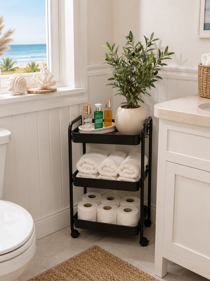 3-Tier Rolling Bathroom Cart