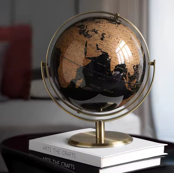 Black & Gold Decorative Globe