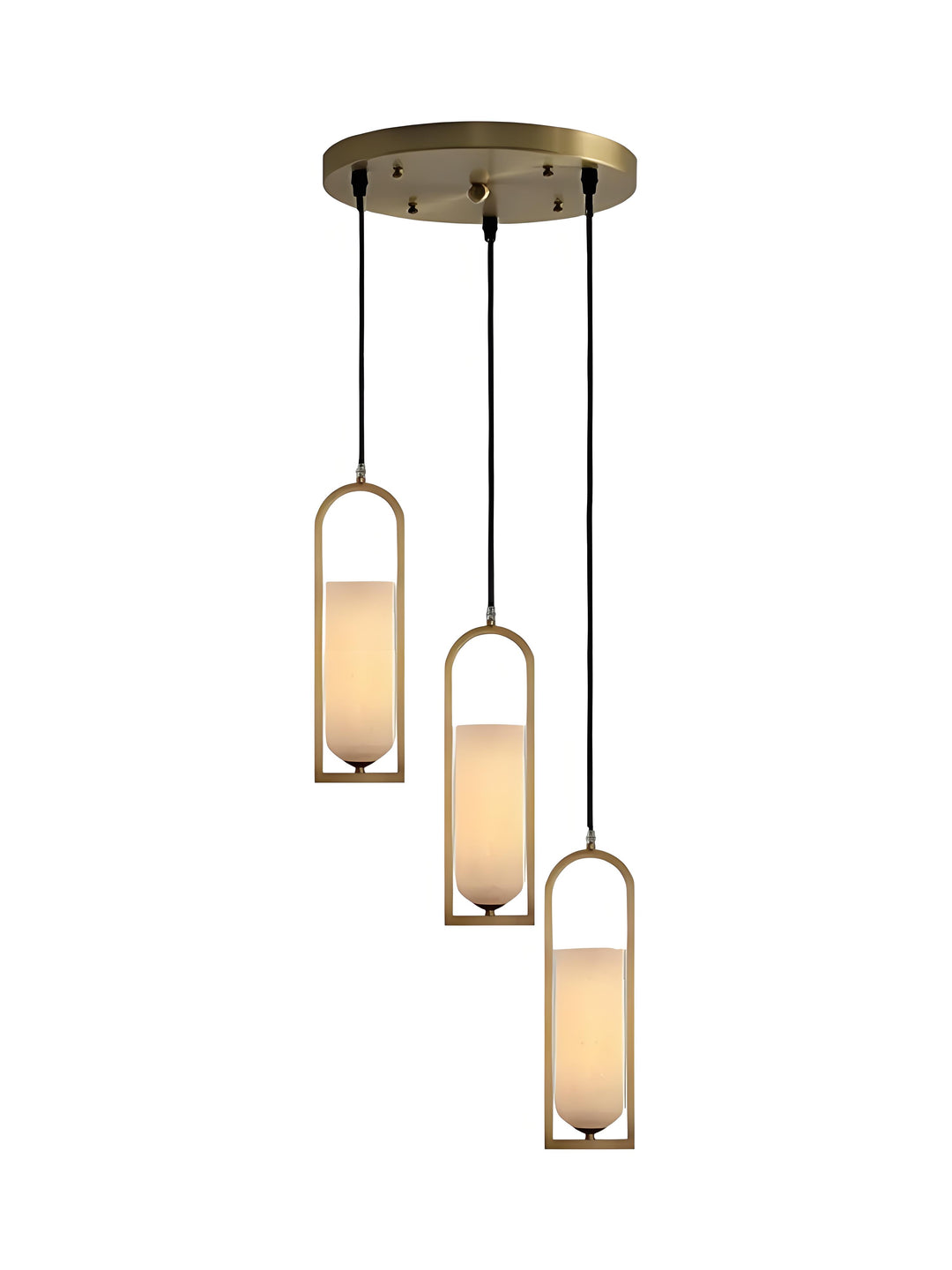 Minimal Arch Natural Spanish Alabaster Pendant Light