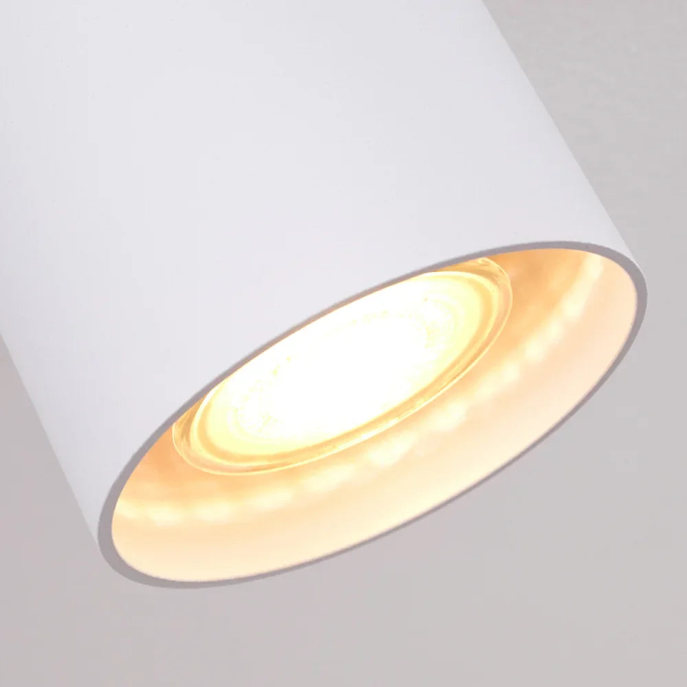 Modern White Cylinder Ceiling Spotlight