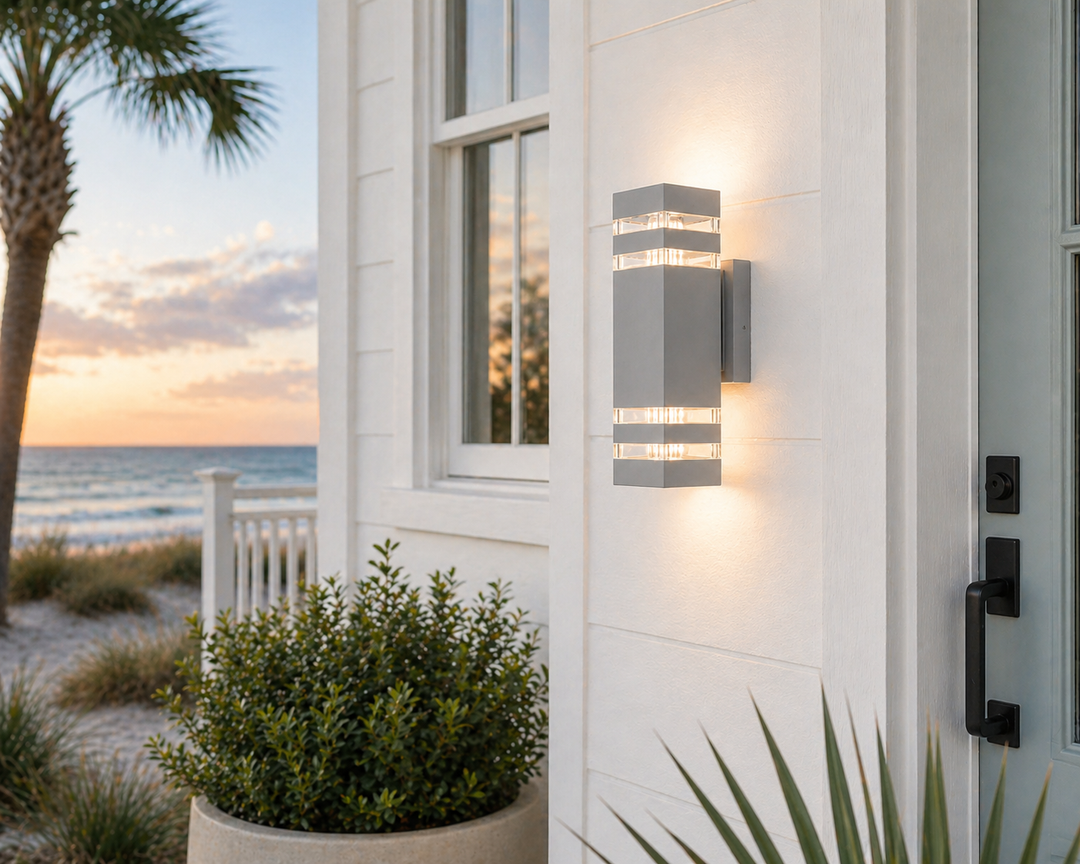 Modern White Outdoor Wall Light