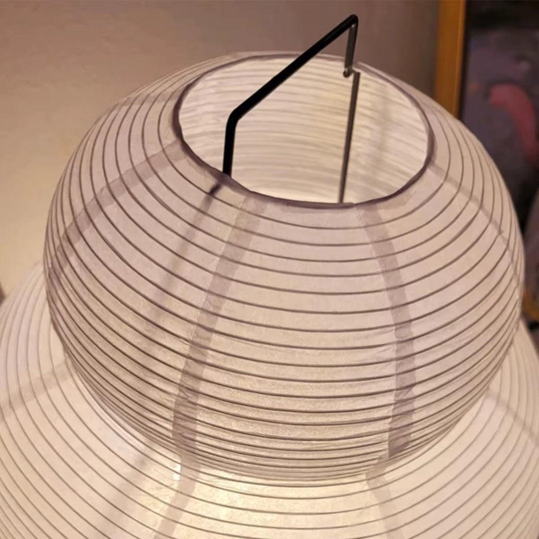 Sculptural White Paper Lantern Floor Lamp