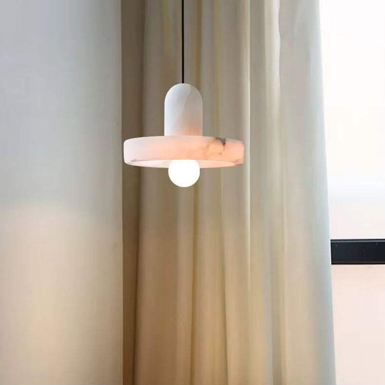 Soft Alabaster Glow Pendant Light